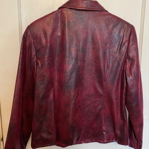 Kim Rogers faux snakeskin full zip jacket 10P  NWT - Picture 3 of 4